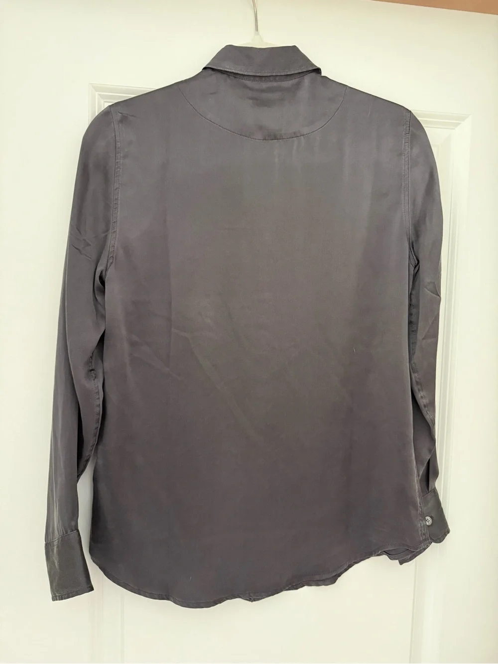 NWT J. Crew Silk Button-Down Shirt in Slate Gray